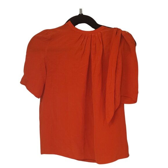 Sandro Silk Blouse with Side Tie Detail. Size Small (Designer size 1) - Picture 5 of 11